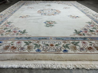 7’10”x10’1” Hand-Knotted 100% Wool Pile Oriental Area Rug - Carpet