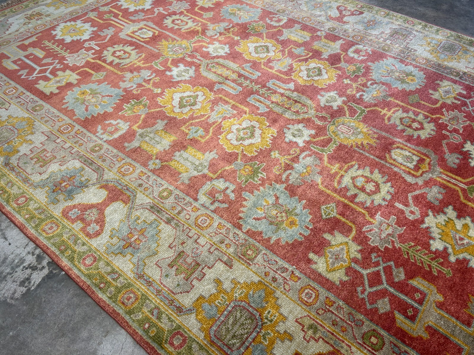 6'2"x8'11" Hand-Knotted 100% Wool Pile India-Farahane Carpet - Area Rug