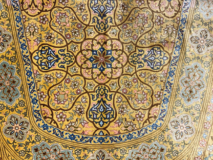 9'8"x12'11" Exquisite Signed Hand-Knotted 100% Silk Qume Rug