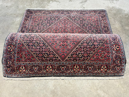 3'8"x5'10" Hand-Knotted 100% Wool Bidjare Carpet - Area Rug