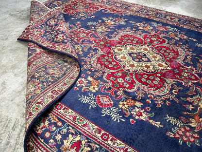 6'7"x9'9" Antique Hand-Knotted Wool Oriental Rug - Area Carpet