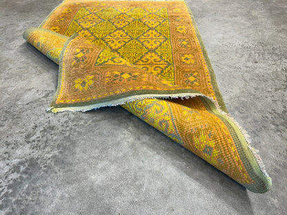 2'9"x4'2" Hand-Knotted 100% Wool Pile Oriental Area Rug - Carpet