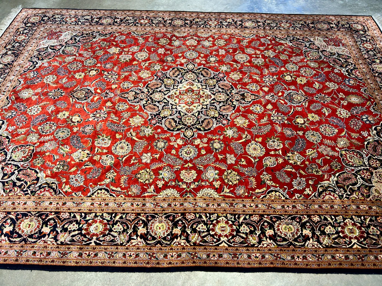 6'10"x9'9" Exquisite Hand-Knotted 100% Silk Kashane Rug