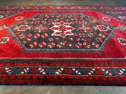 4'2" x 8' Hand-Knotted 100% Lamb Wool Carpet - Hamadane Area Rug