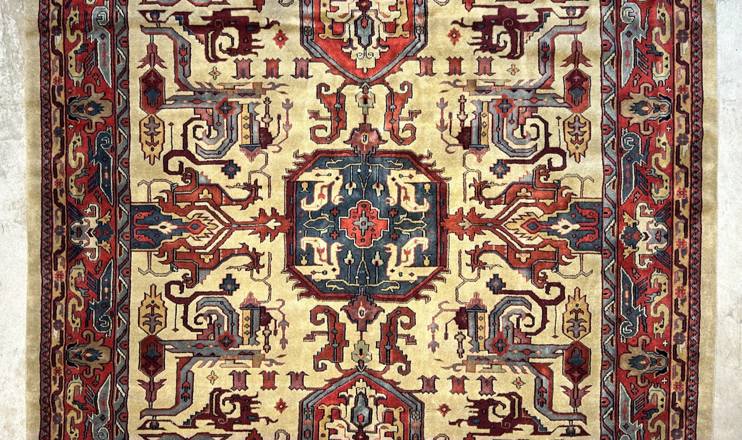 10'2"x13'11" Hand-Knotted 100% Wool Pile IndoHeriz Rug