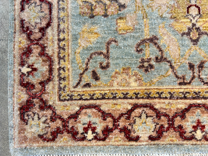 3'x5'2" Fine Hand-Knotted 100% Wool Pile Pakpishawar Area Rug