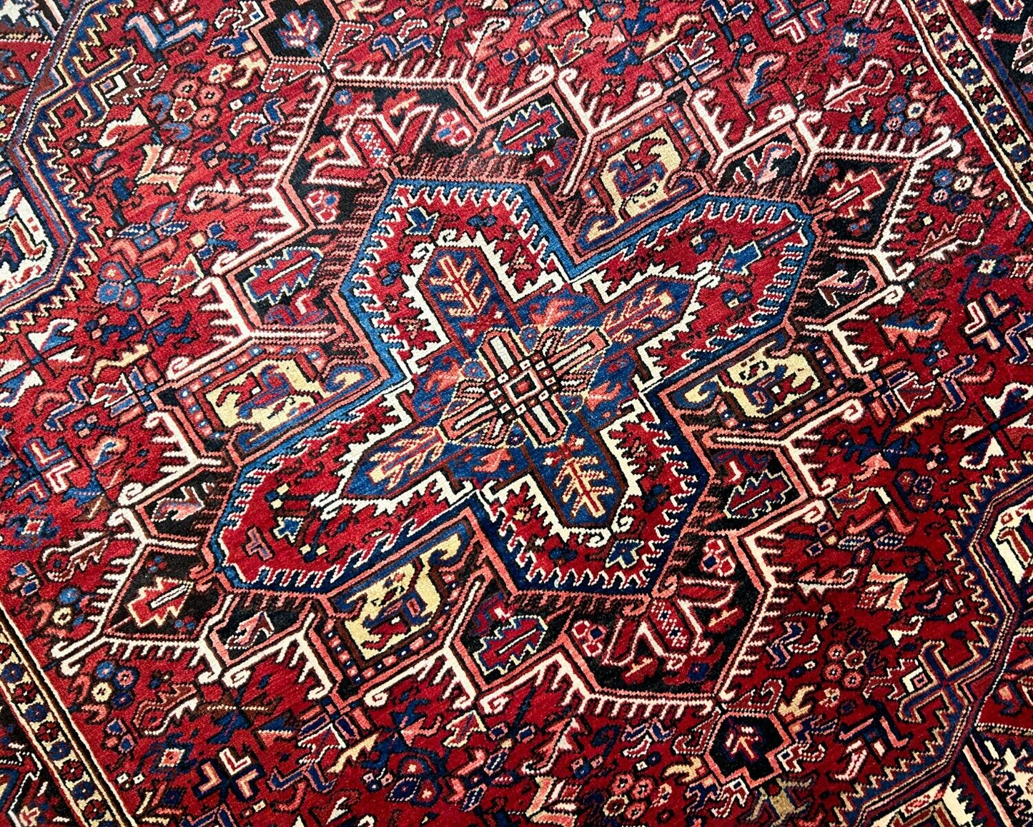 7'9"x9'1" Hand-Knotted 100% Wool Herize Carpet - Area Rug - Square Shaped