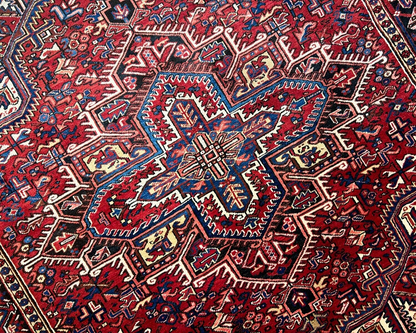 7'9"x9'1" Hand-Knotted 100% Wool Herize Carpet - Area Rug - Square Shaped