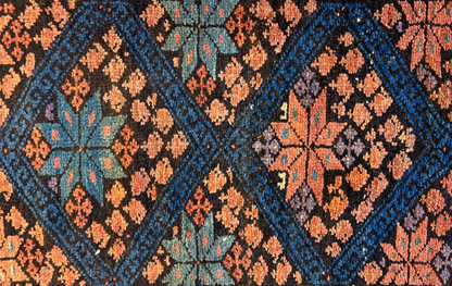 3'4"x6'6" Antique Hand-Knotted 100% Wool Pile Kordish Area Rug - Carpet