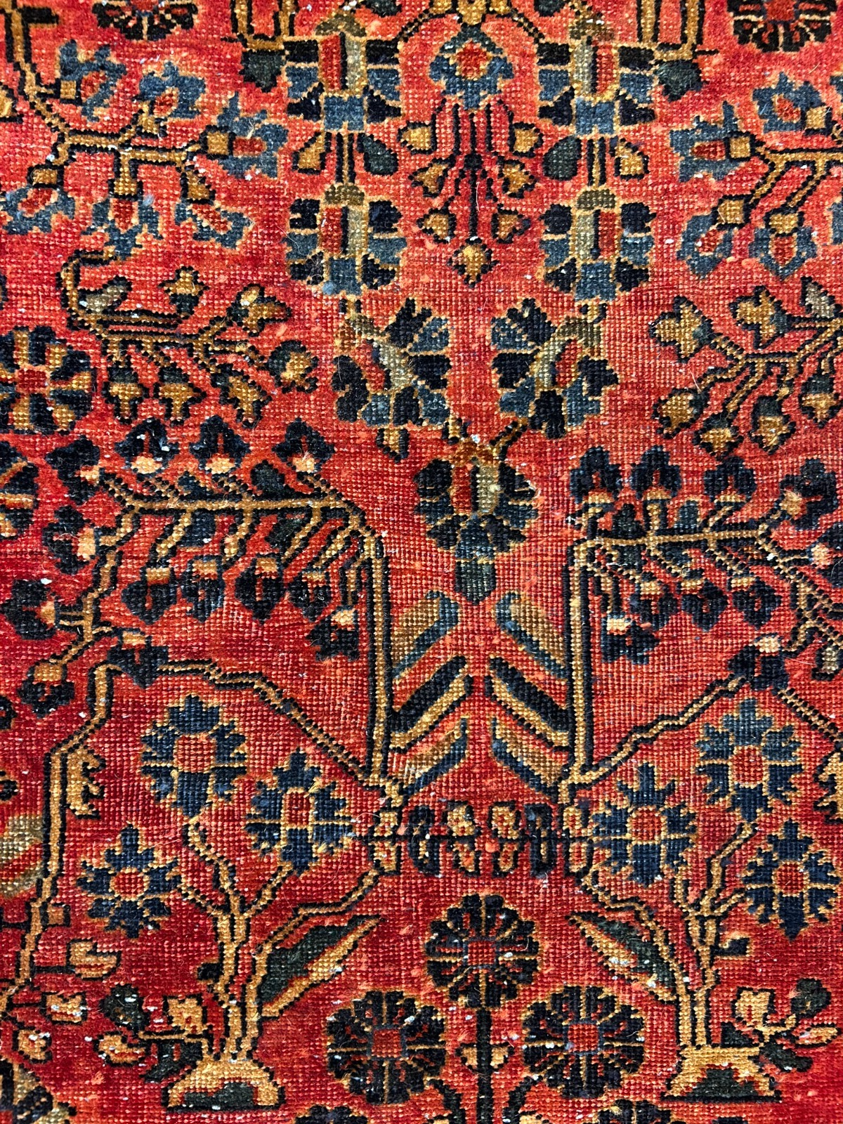 4'9"x6'3" Collector Antique Hand-Knotted 100% Wool Sarouke Rug