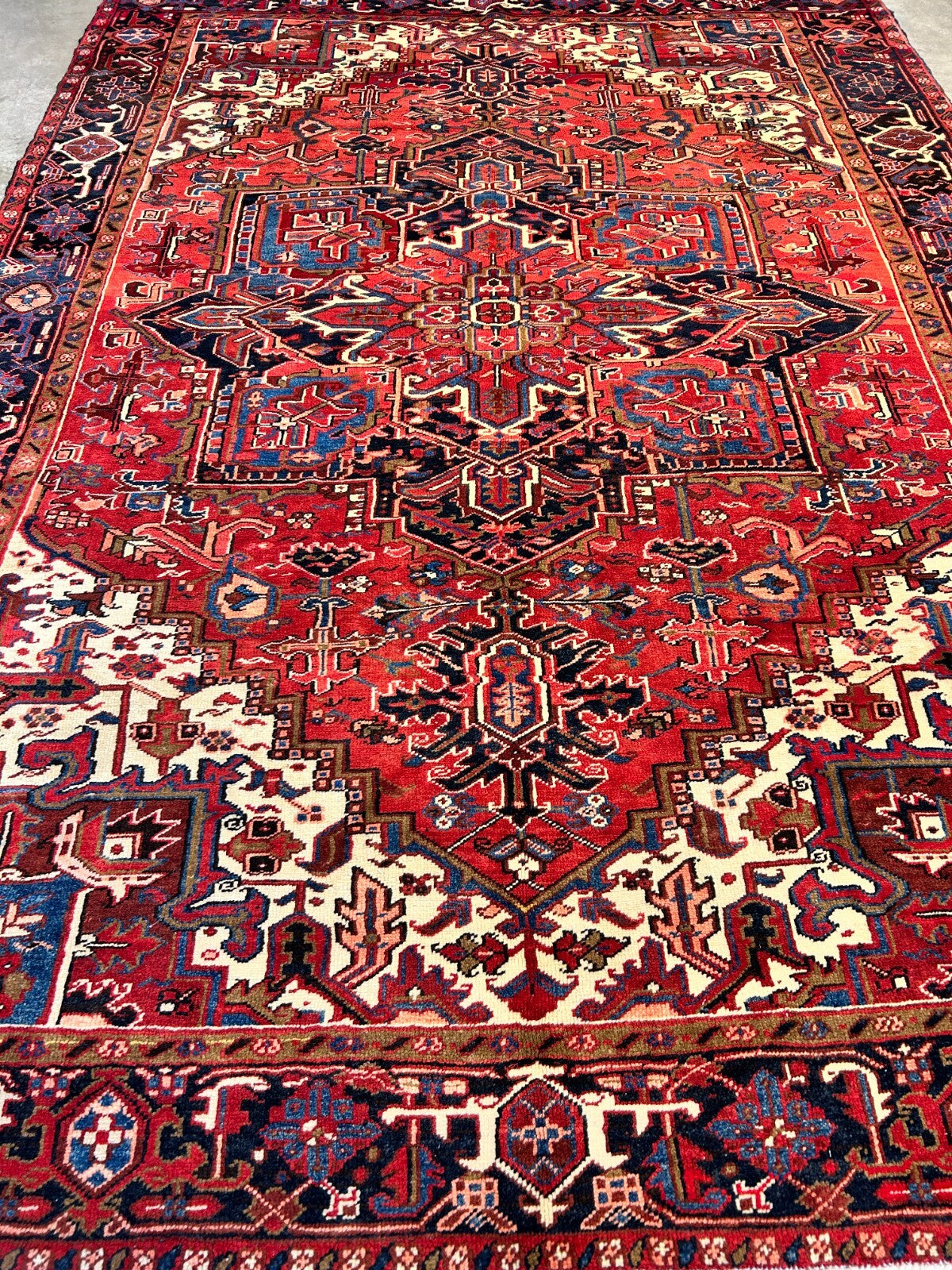 8'3"x11'4" Hand-Knotted 100% Wool Pile Herize Rug