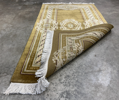 2'11"x5'1" Hand-Knotted 100% Wool Pile Oriental Area Rug - Carpet