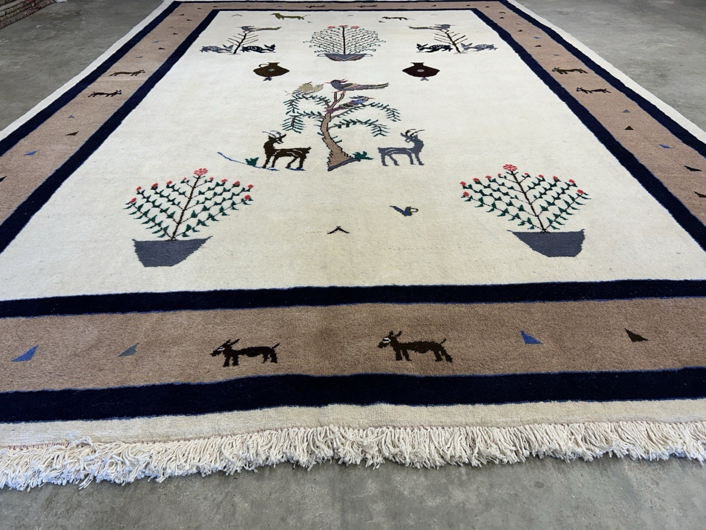 6’5”x9’6” Hand-Knotted 100% Wool Pile Oriental Area Rug - Carpet