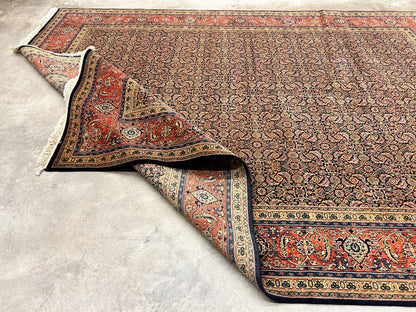 9'x12' Fine Hand-Knotted 100% Wool Pile Herati Design Carpet - Area Rug