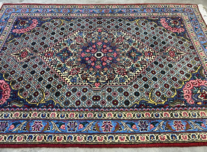 3'5"x5'2" Hand-Knotted 100% Wool Pile Persiane Bakhtiarie Rug
