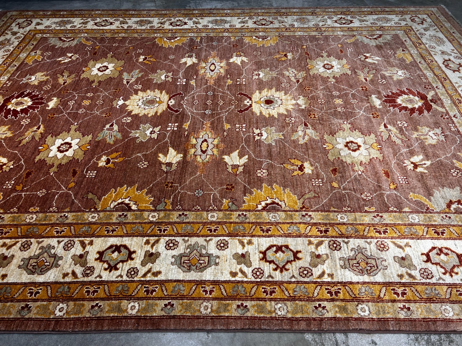 8'6"x11'11" Hand-Knotted 100% Wool Pile Pakistani Area Rug