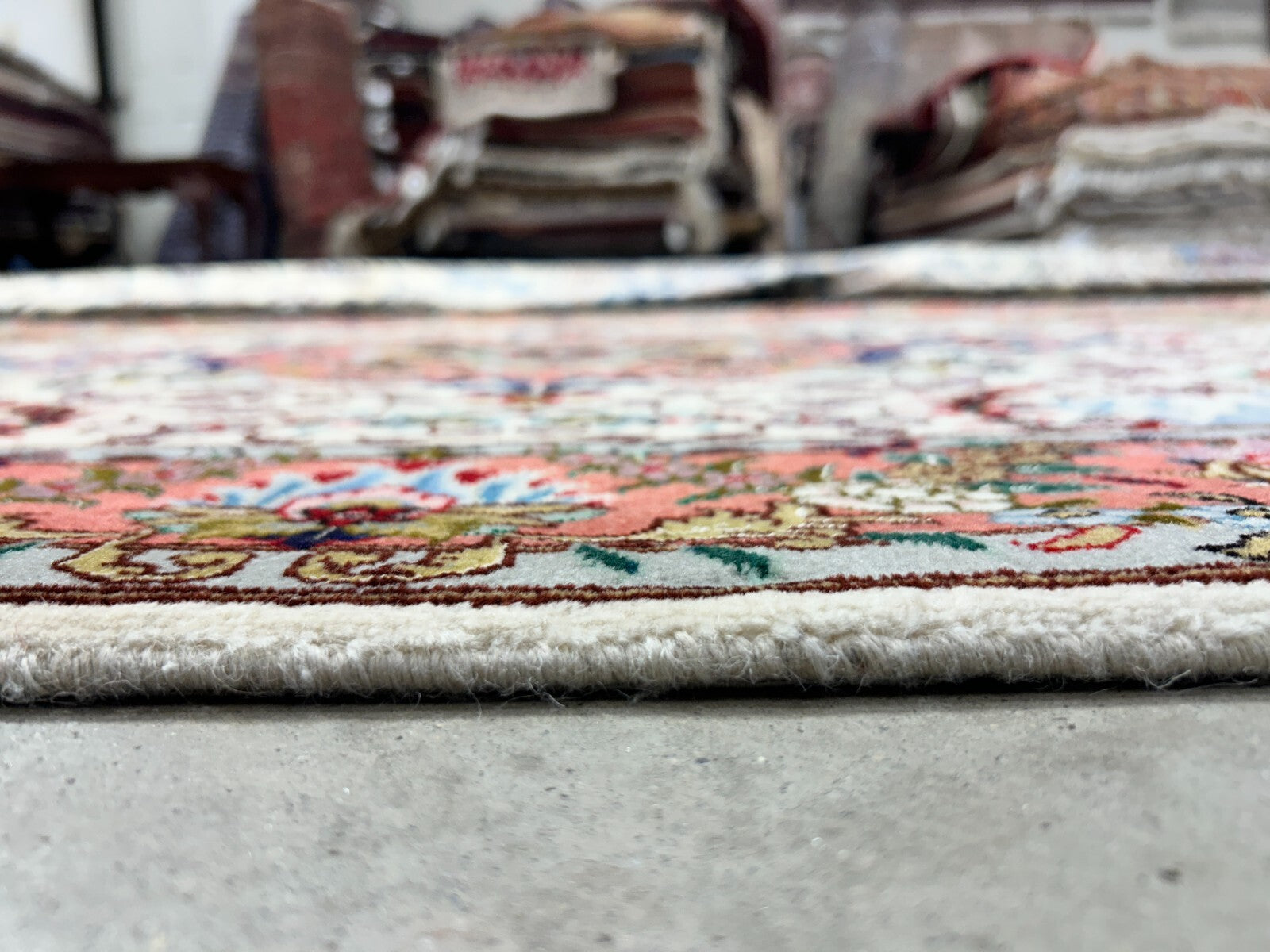 3'0"x5'0'' Hand-Knotted Silk & Wool Tabrize Area Rug