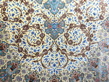 6'5"x10'4" Exquisite Extra-Fine Hand-Knotted 100% Silk Qume Carpet - Area Rug