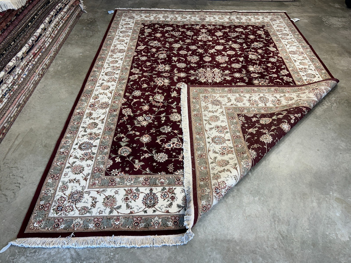 9'x12' Hand-Knotted Wool & Silk Pile SinoPersian Rug