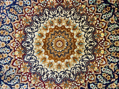 3'3"x5' Exquisite Extra-Fine Hand-Knotted 100% Silk Qume Area Rug - Carpet