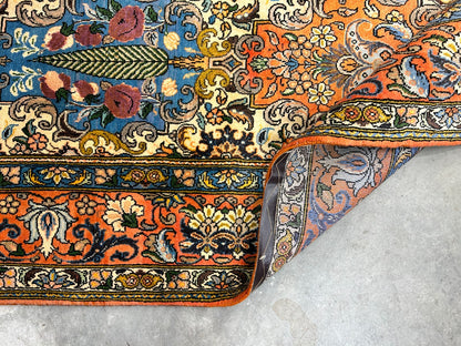 6'7"x10'5" Hand-Knotted 100% Lamb Wool Bakhtiarie Carpet - Area Rug