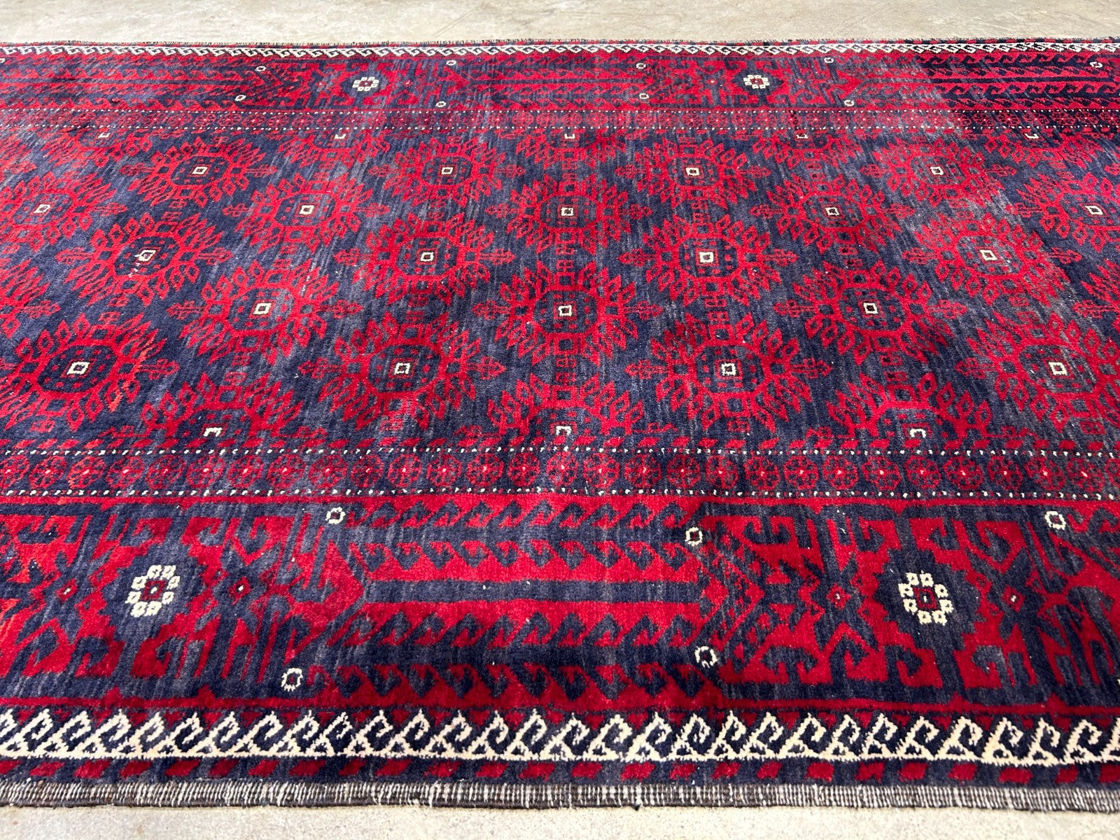 3'8"x6'7" Hand-Knotted 100% Wool Pile Balouchi Area Rug - Carpet