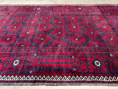 3'8"x6'7" Hand-Knotted 100% Wool Pile Balouchi Area Rug - Carpet