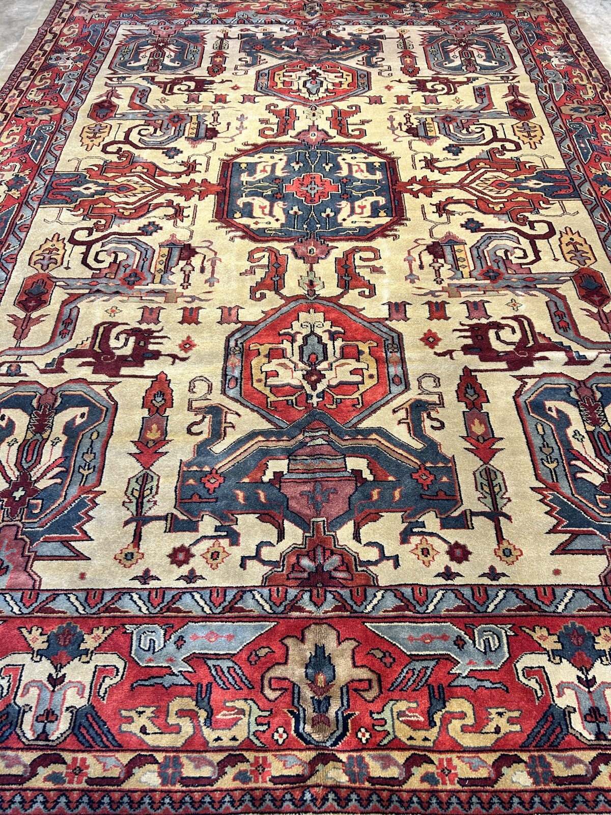10'2"x13'11" Hand-Knotted 100% Wool Pile IndoHeriz Rug