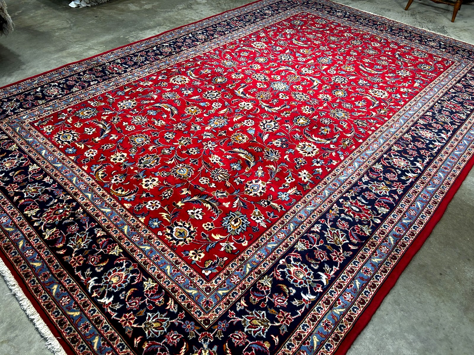 8'2"x12'1'' Fine Hand-Knotted Fine 100% Wool Pile  Kashane Area Rug