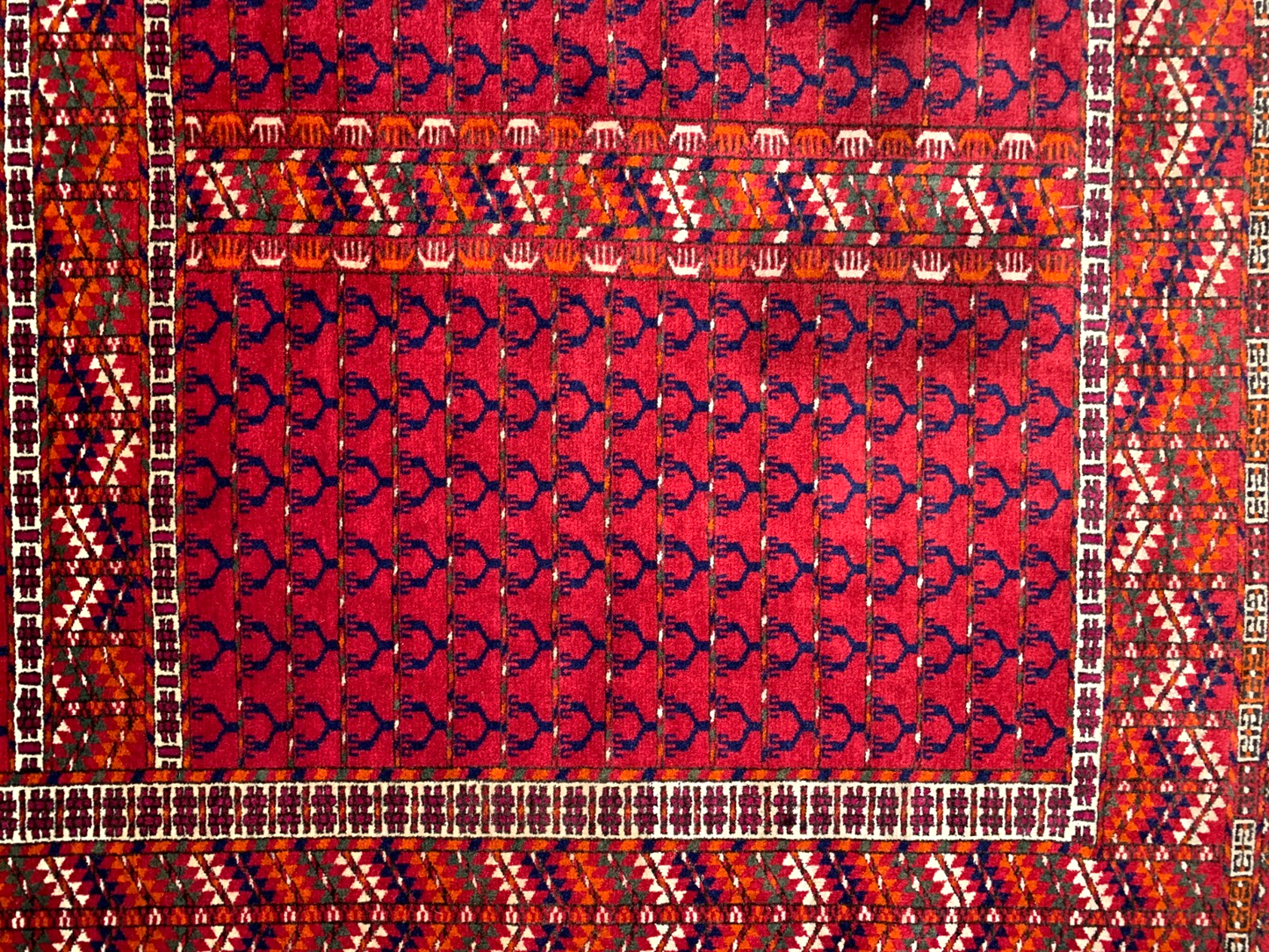 Collector Item - 4'4"x6'4" Antique Fine Baby Lamb Wool Russian Chichi Rug