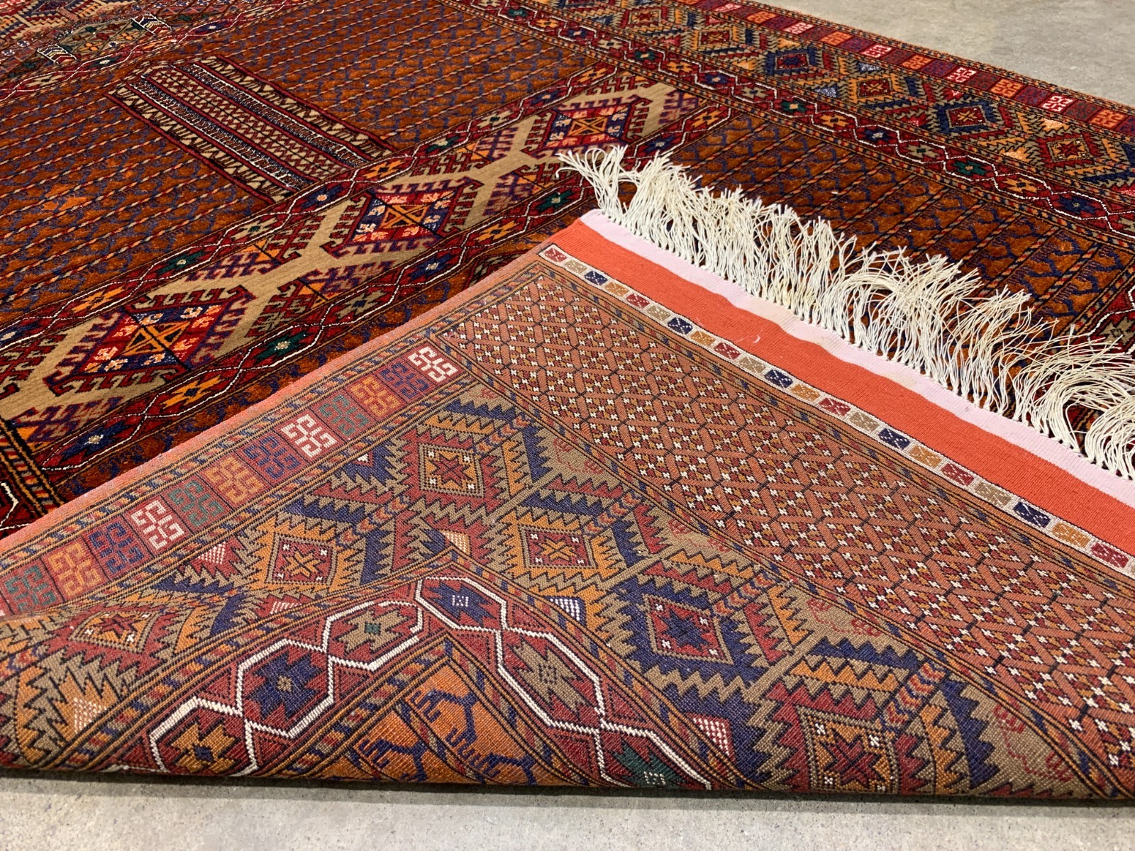 3'10" x 6'0" Extra-Fine Hand-Knotted Wool / Silk  Afghan Hatchli Area Rug - Carp