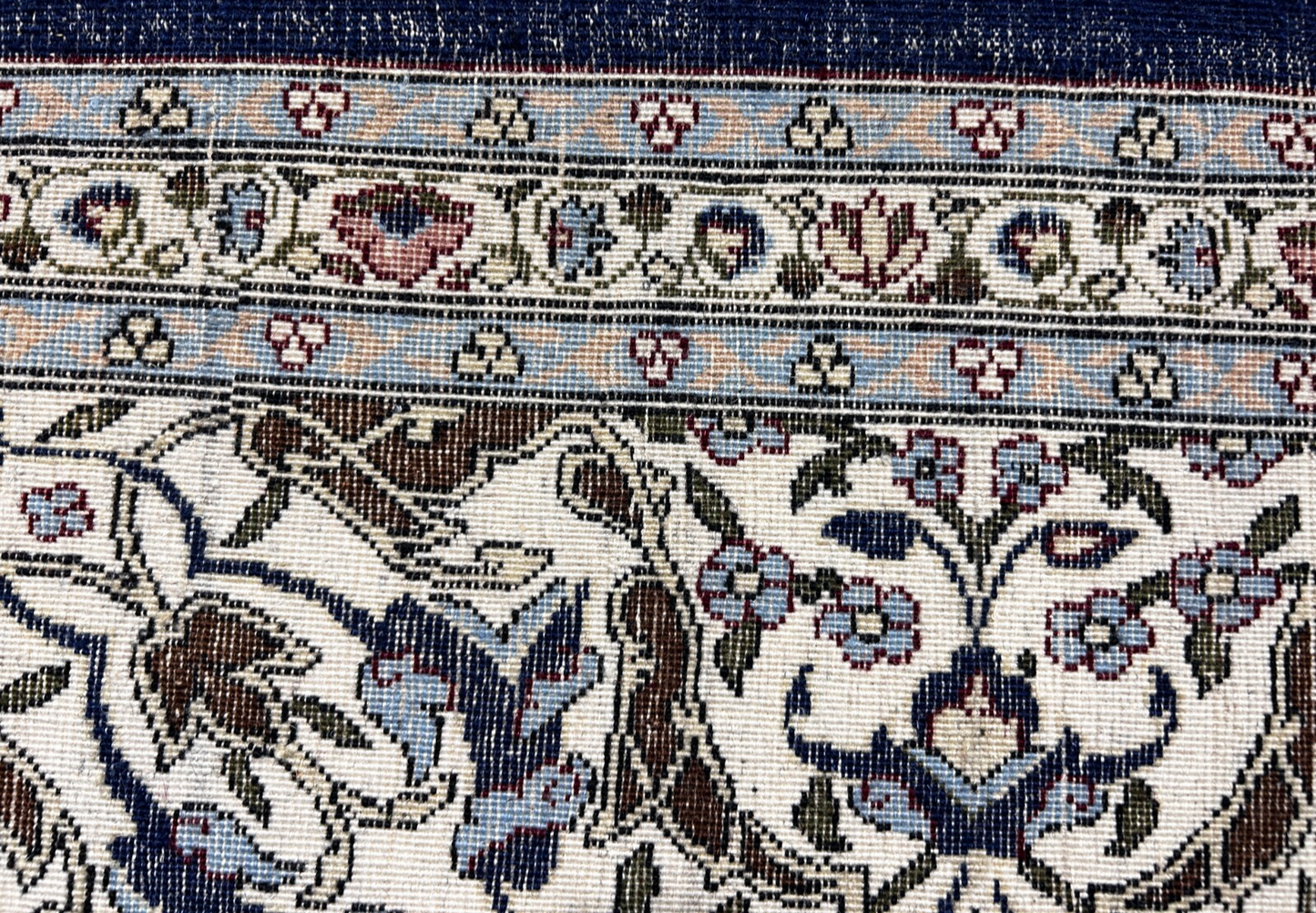 7'3"x10'10'' Hand-Knotted 100% Wool Pile Hereke Area Rug