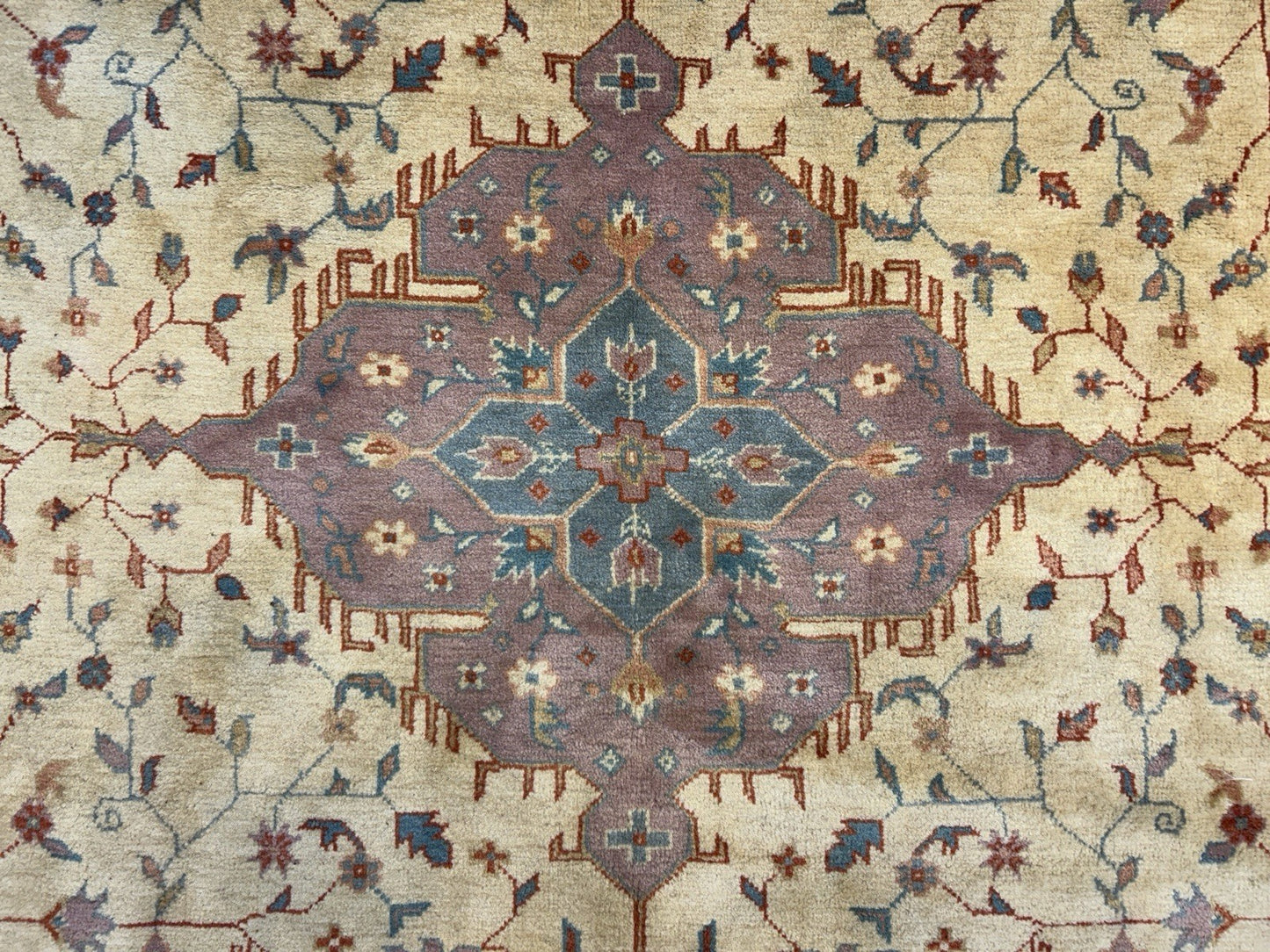 7’10”x9’6” Hand-Knotted 100% Wool Pile Oriental Area Rug - Carpet