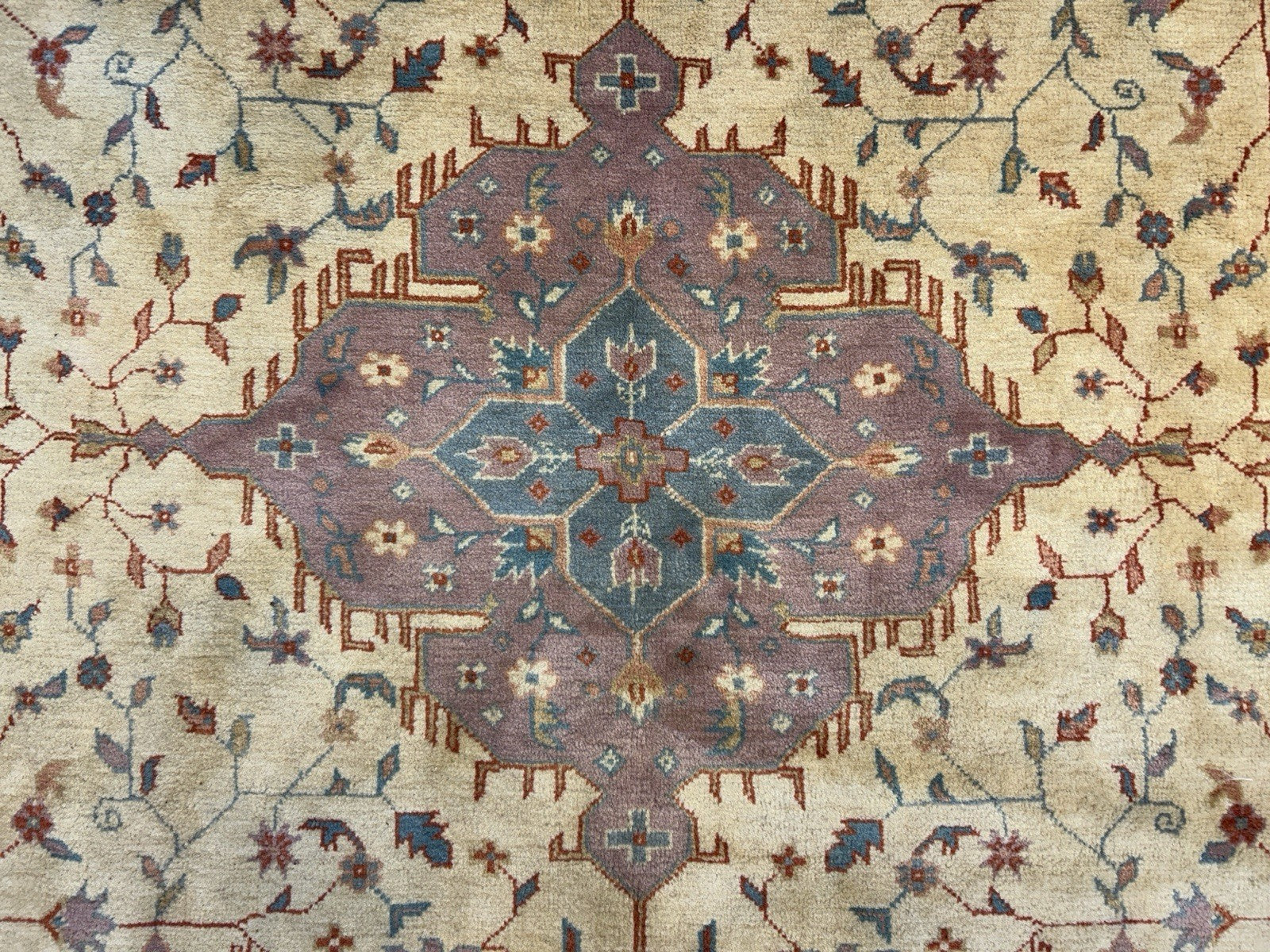 7’10”x9’6” Hand-Knotted 100% Wool Pile Oriental Area Rug - Carpet