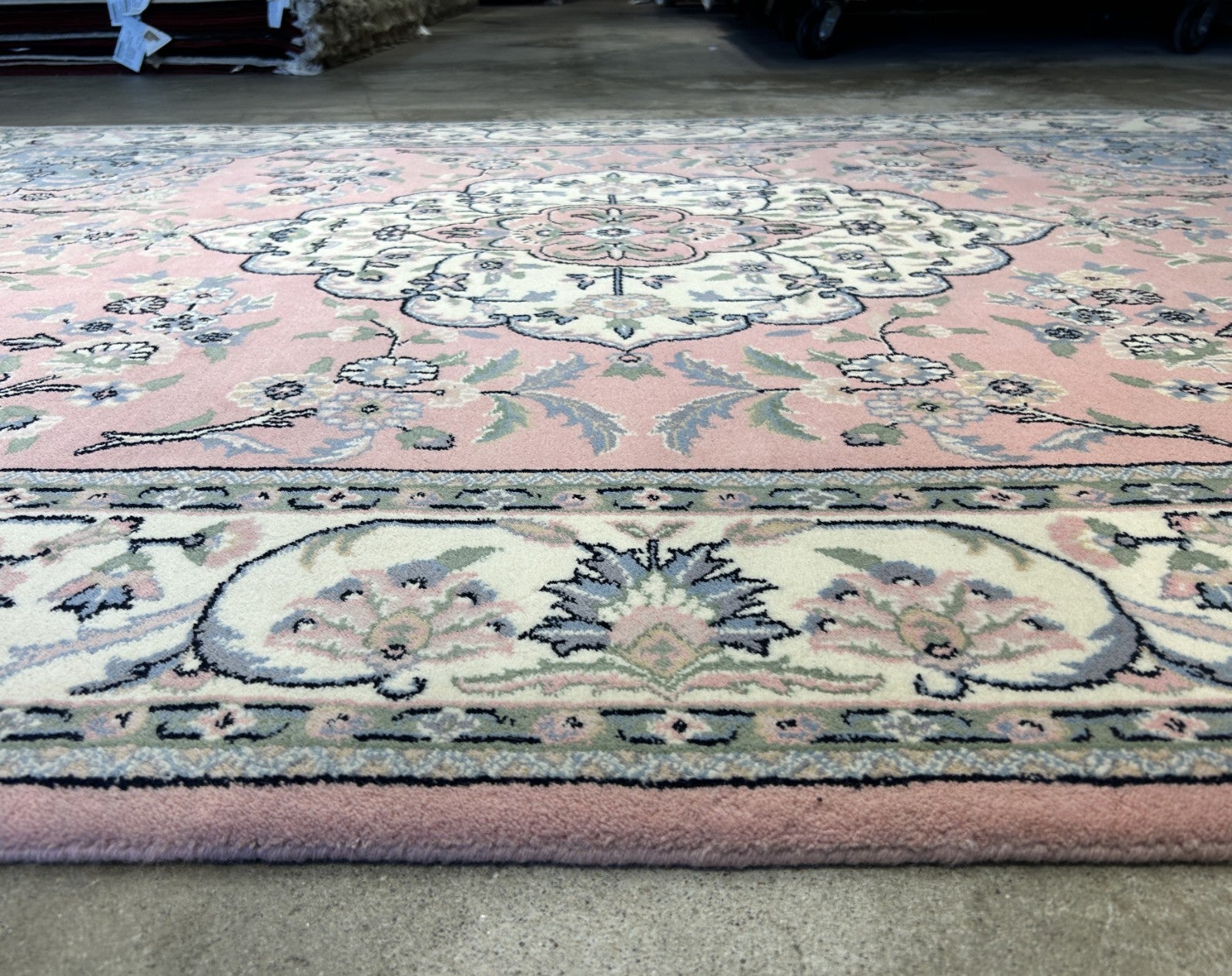 6'2"x8'10" Hand-Knotted 100% Wool Pile Tabrize Design Carpet - Area Rug