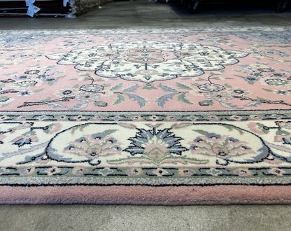 6'2"x8'10" Hand-Knotted 100% Wool Pile Tabrize Design Carpet - Area Rug
