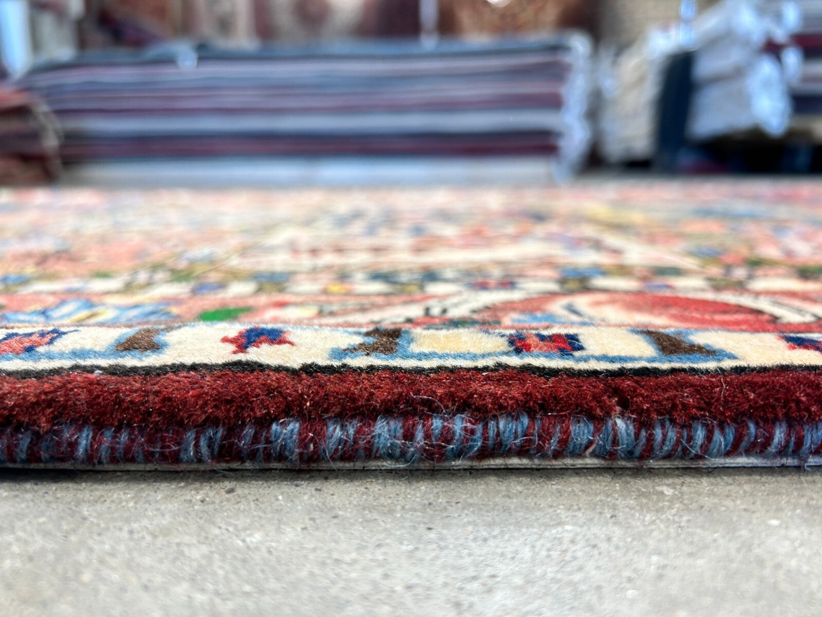 3'5"x5'2" Hand-Knotted 100% Lamb Wool Bakhtiarie Carpet - Area Rug