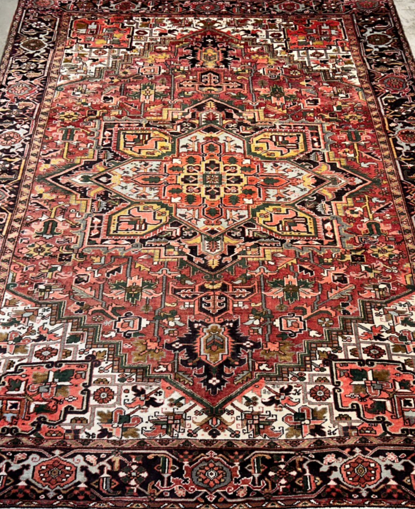9'7"x12'8" Hand-Knotted 100% Lamb Wool Herize Carpet - Area Rug