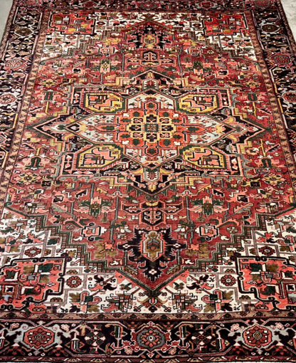 9'7"x12'8" Hand-Knotted 100% Lamb Wool Herize Carpet - Area Rug