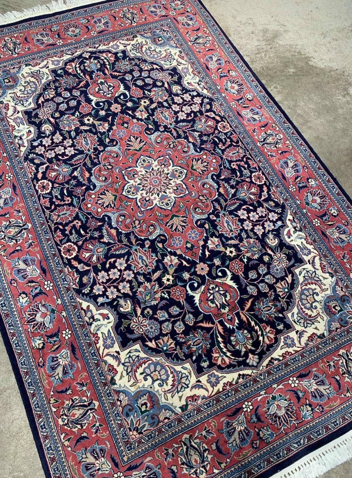 4'0'' x 6'2'' Hand Knotted 100% Wool Kashane Design Area Rug