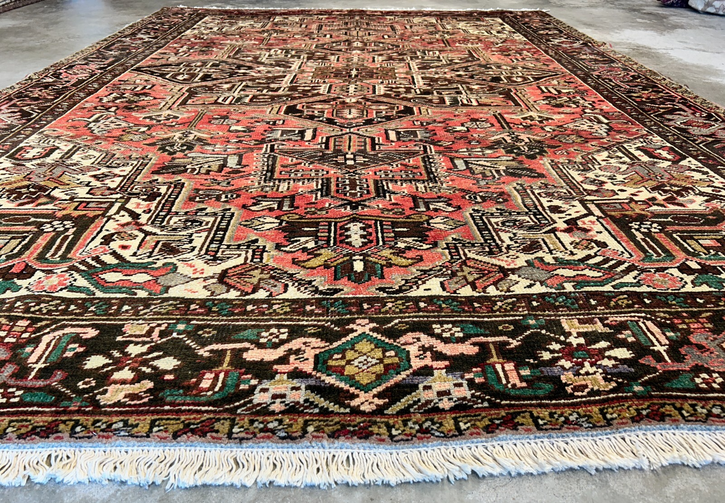 8'5"x11'10" Hand-Knotted 100% Wool Pile Herize Rug