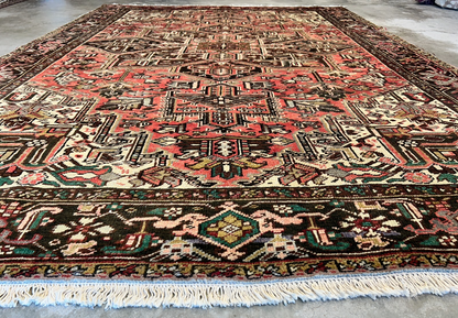 8'5"x11'10" Hand-Knotted 100% Wool Pile Herize Rug