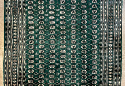 8'x10' Hand-Knotted 100% Wool Pile Bokhara Rug