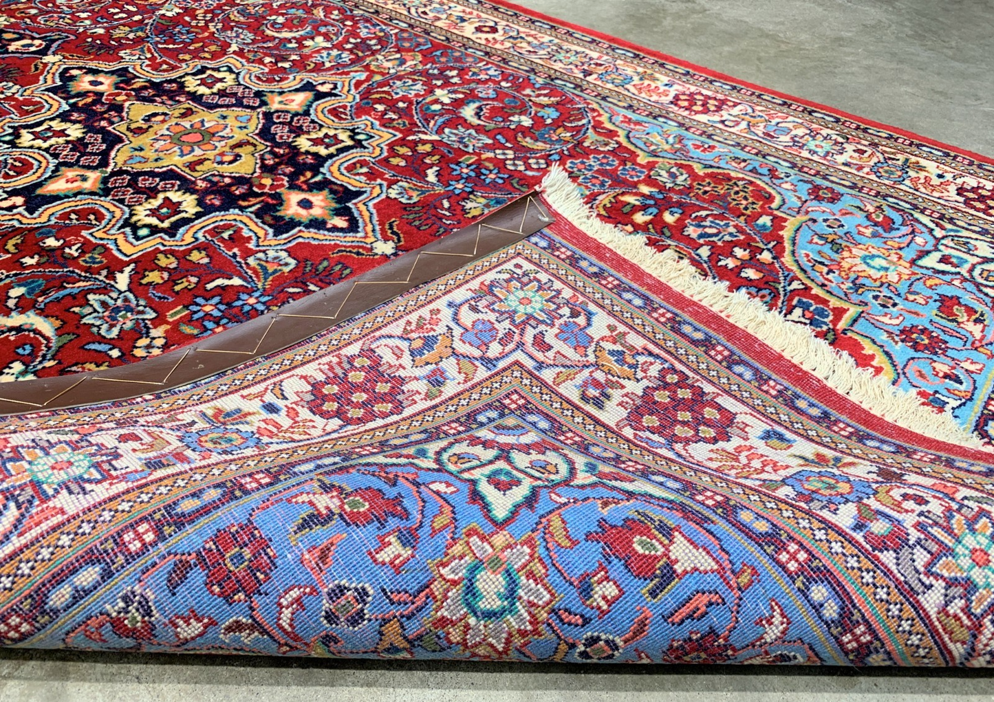 Pre-1900  4'3" x 6'10" Very-Fine Hand-Knotted 100% Wool Sarouke Rug