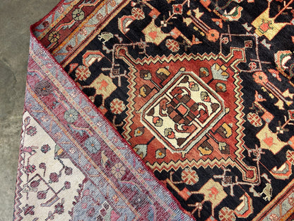 5'2" x 8'7'' Hand-Knotted 100% Wool Pile Hamadane Area Rug