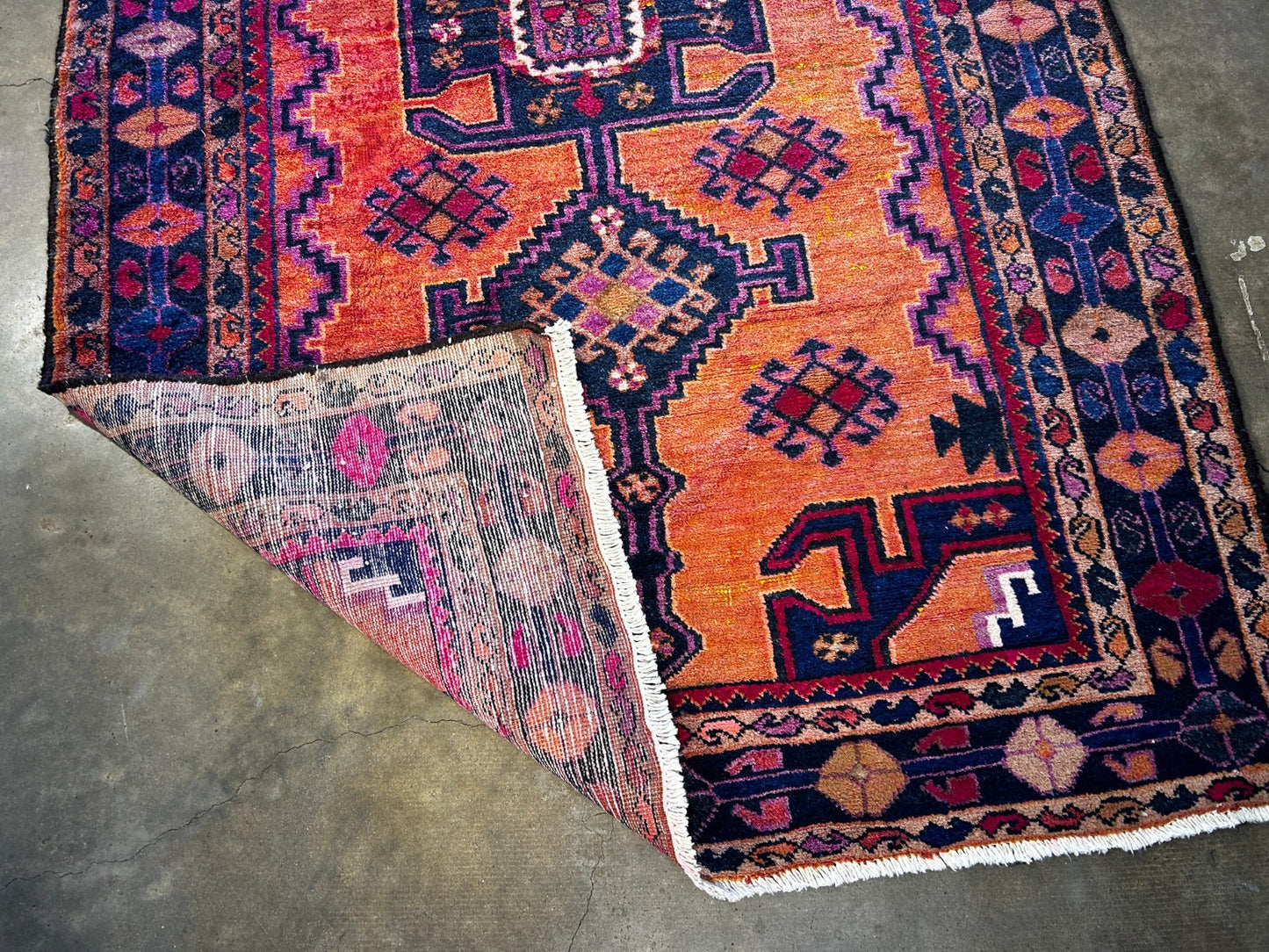 4'9" x 7'7'' Hand-Knotted 100% Wool Carpet - Hamadane Area Rug