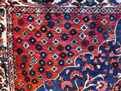 8'4"x11'6" Hand-Knotted 100% Wool Pile Bakhtiarie Rug