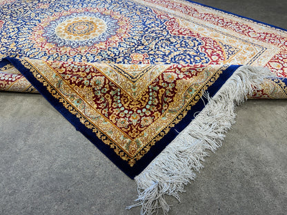 3'3"x5' Exquisite Extra-Fine Hand-Knotted 100% Silk Qume Area Rug - Carpet