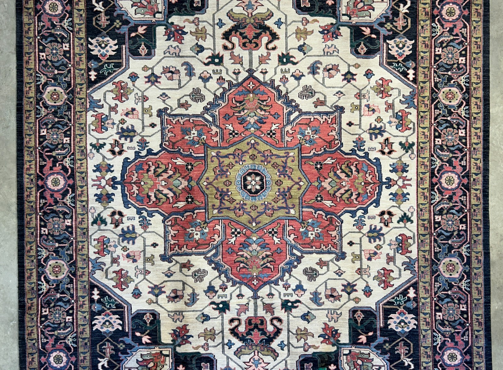 9'x11'10" Hand-Knotted 100%  Wool Pile IndoHeriz Rug