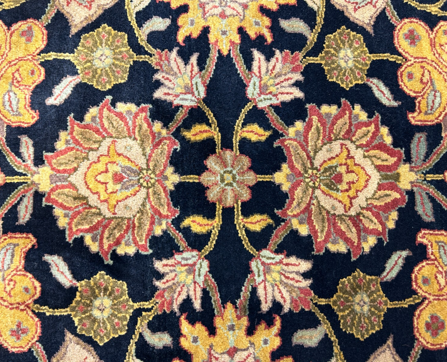 6'1"x9'1" Hand-Knotted 100% Wool Pile Agra Carpet - Area Rug